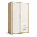 Armoire en Bois avec Portes Battantes et 2 Tiroirs