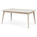 Table à manger en bois avec plateau en marbre 180x90x75 cm